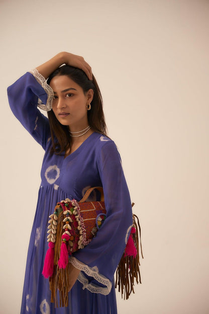 Pearl sapphire Georgette Kurta for Women
