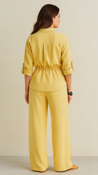Mrunal Thakur Muse Sunbeam Cotton-Linen Co-ord Set