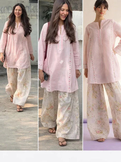 Sona Bajwa Spooted Salwar Set.