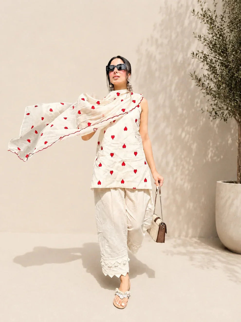 Ivory Love Printed Farshi Kurta Set