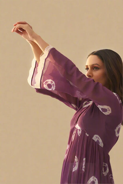 Pearl Mauve Georgette Kurta for Women